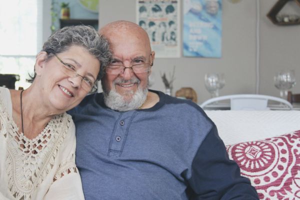 Happy senior couple at Evergreen