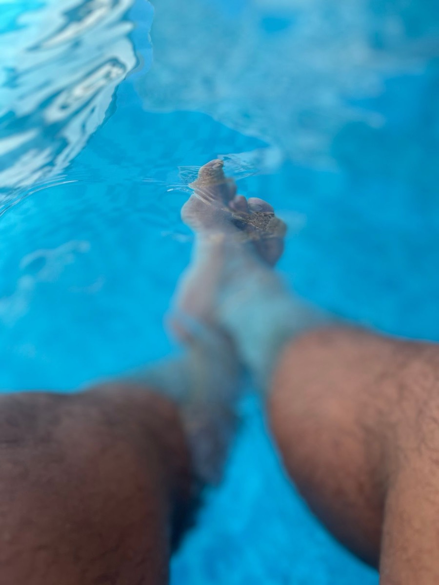 Crystal-clear pool water